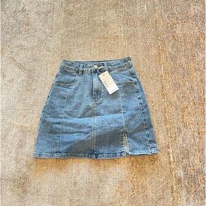 mini jean skirt